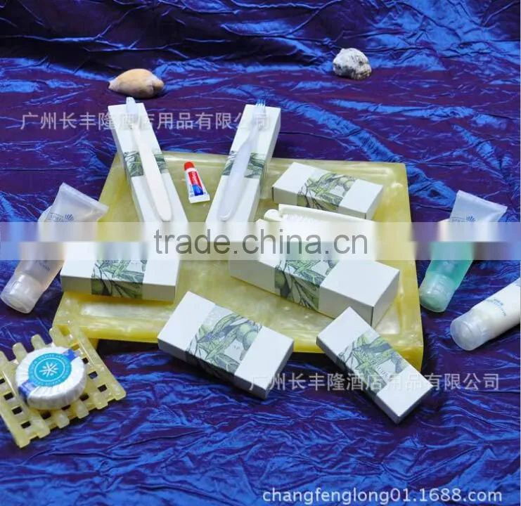 Wholesales eco friendly disposable personalized guest amenities hotel set