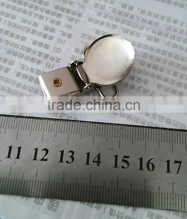High Quality Round Face 1 inch Metal Suspender Clips Round Cover Clips for 2.5cm Webbing with PVC Protect Cushion