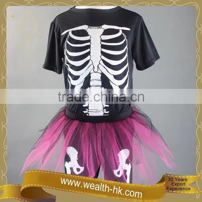 Carnival Black Skeleton Costume Halloween