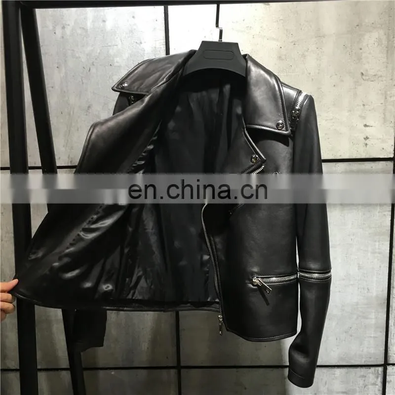 Latest Fashion Custom Black Winter Cheap Leather Jackets Women Leather Jacket Wholesale