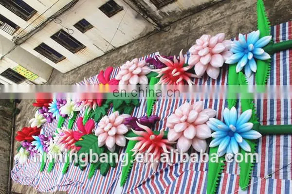 Beautiful large inflatable flower chain decoration for fashion show