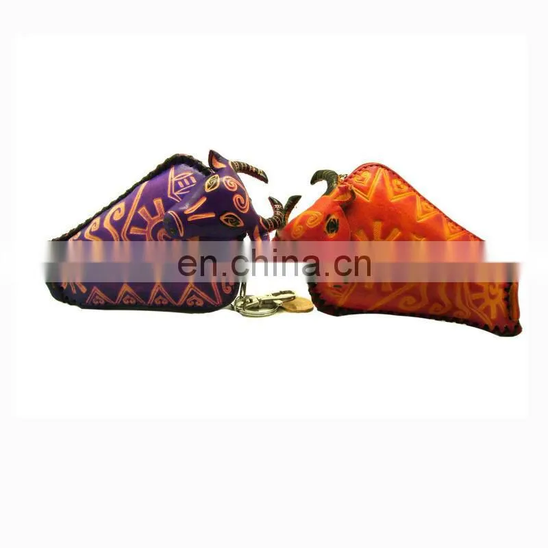 promotional buffalo Animal coin purse wholesale women genuine leather coin purse MCP-0087