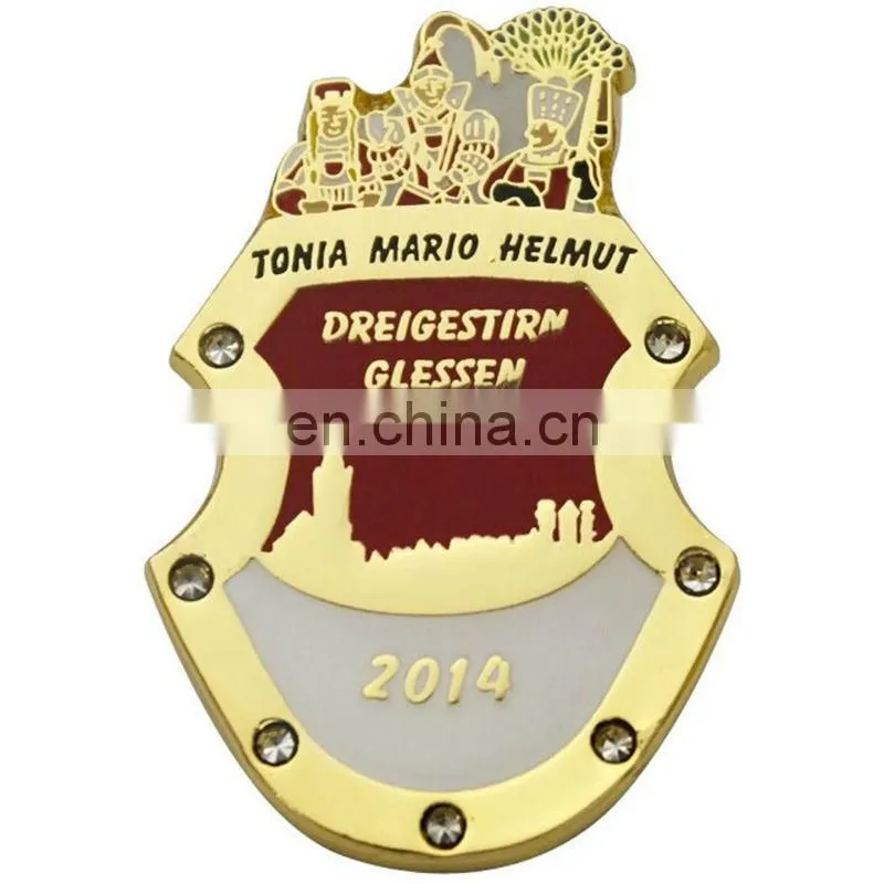 security guard badge plating gold