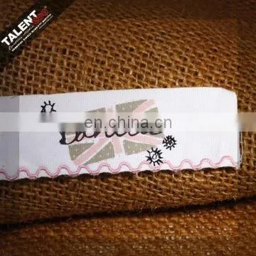 wholesale custom polyester satin printing wash care label for clothing