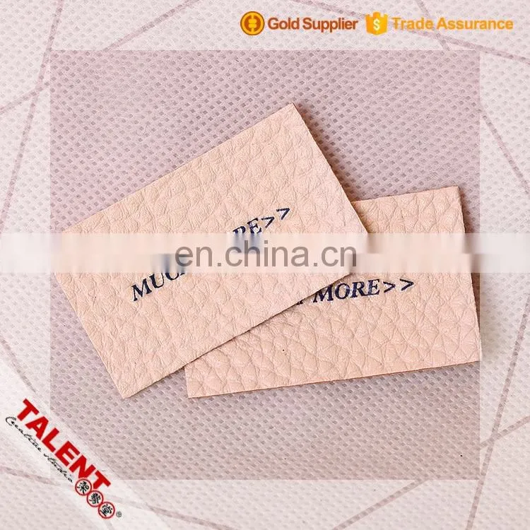 custom silk screen printing jeans pants waist leather patch label