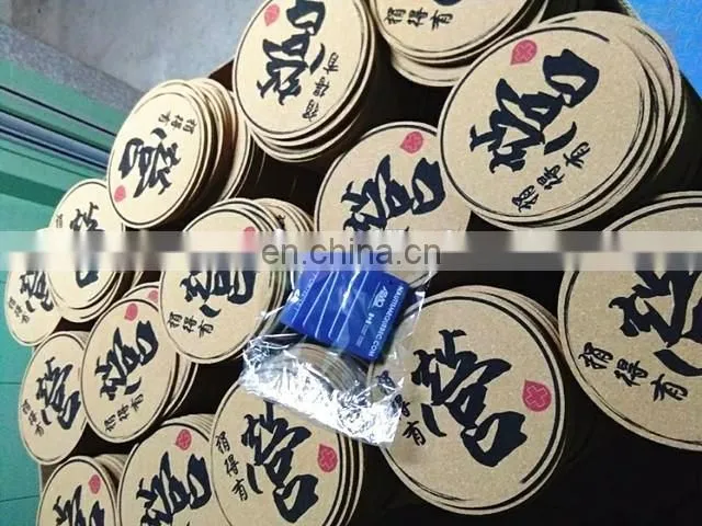 Christmas gifts customized paper cork coaster for sale