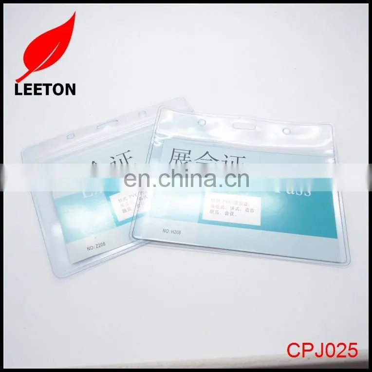 Factory supply Good quality clear PVC name badge holder