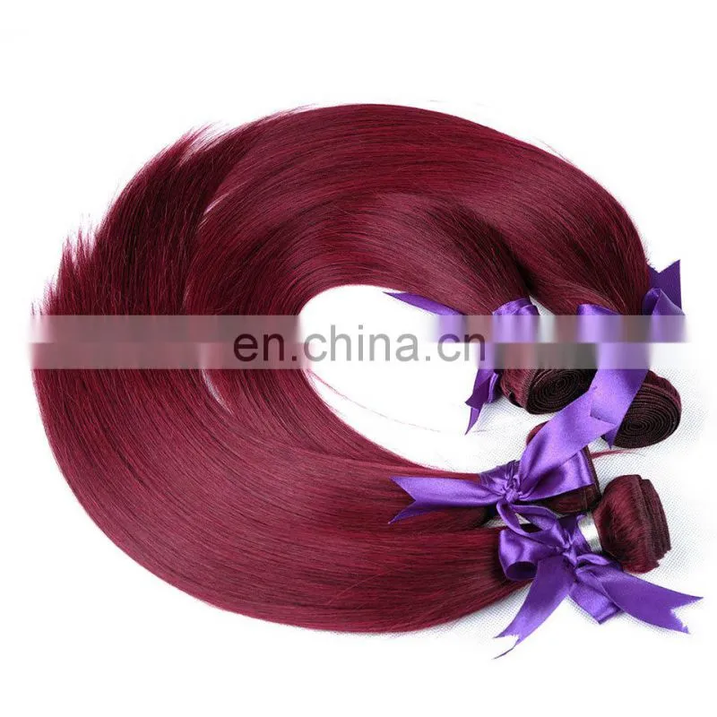 Human hair bundles silky straight 99j remy virgin hair
