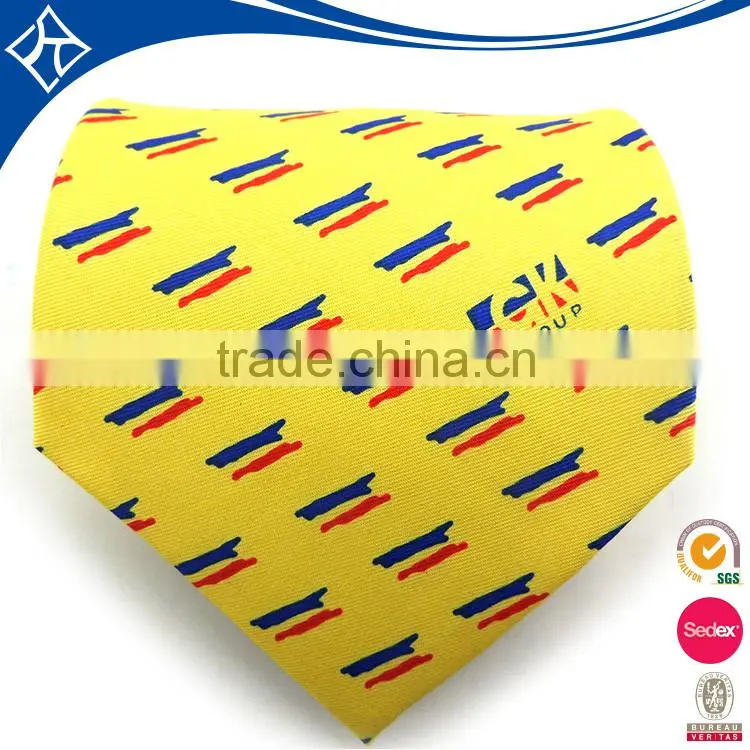 Custom Made Natural Silk Screen Printing Necktie