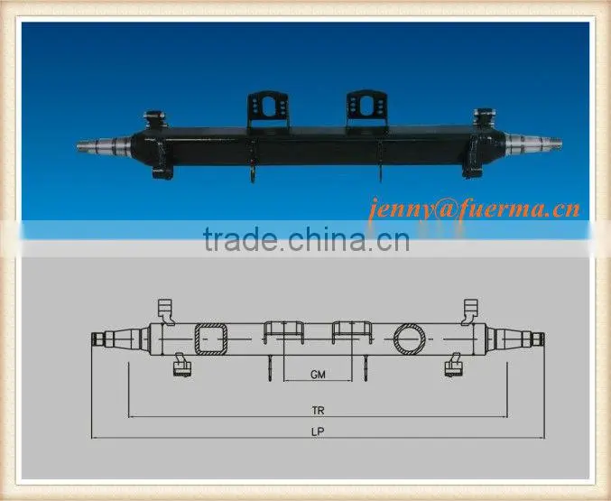 germany type trailer axle(10 hole axle,trailer axle,Germany axle)