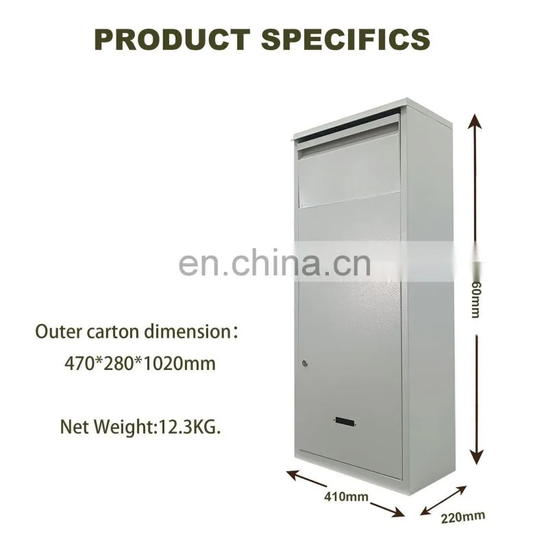 Product Factory Large Metal Apartment Waterproof Free Standing standing Box with security lock Door Drop Box