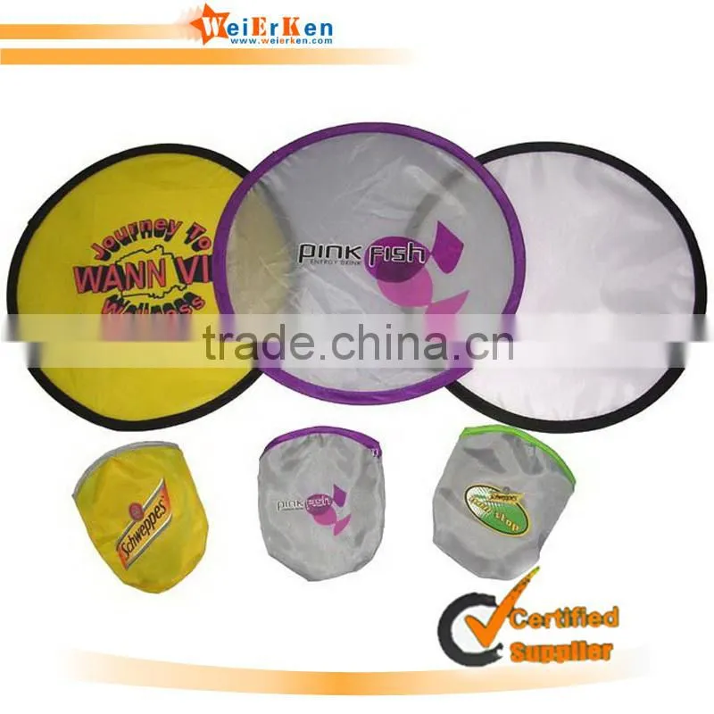 Customized Logo Designed Nylon Folding Frisbee