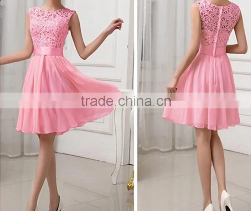 latest design fashion dresses chiffon and lace dreses women casual dresses