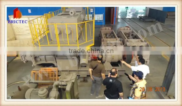 Automatic red clay brick vacuum extruder for clay brick making plant
