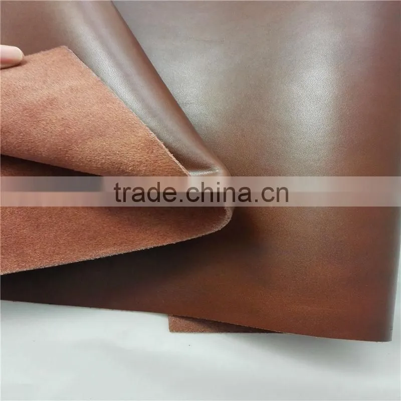 Genuine finished shiny leather for leather car key cover