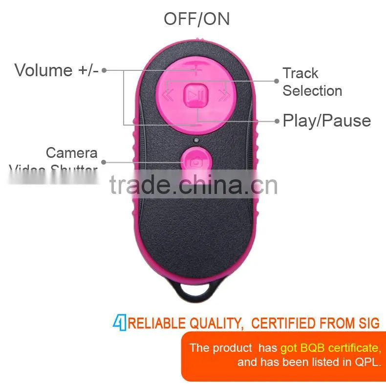 New Products Camera Bluetooth Remote Shutter for smart Phone BQB FCC