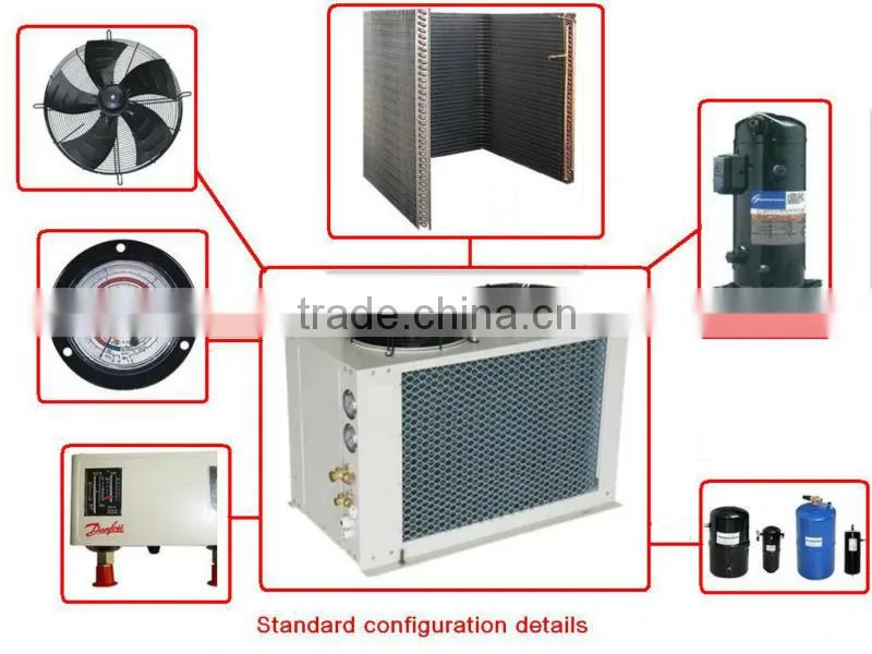 air cooled condensing unit with brand compressor