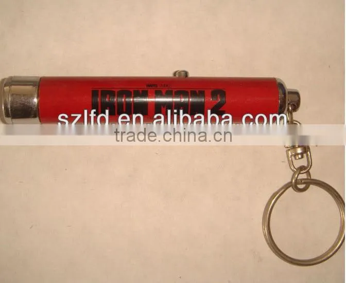 promotional small led projector keyring light,mini keychain light,led uv light