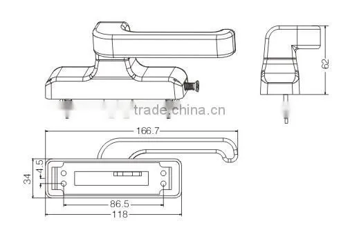 aluminum handle lock 9022