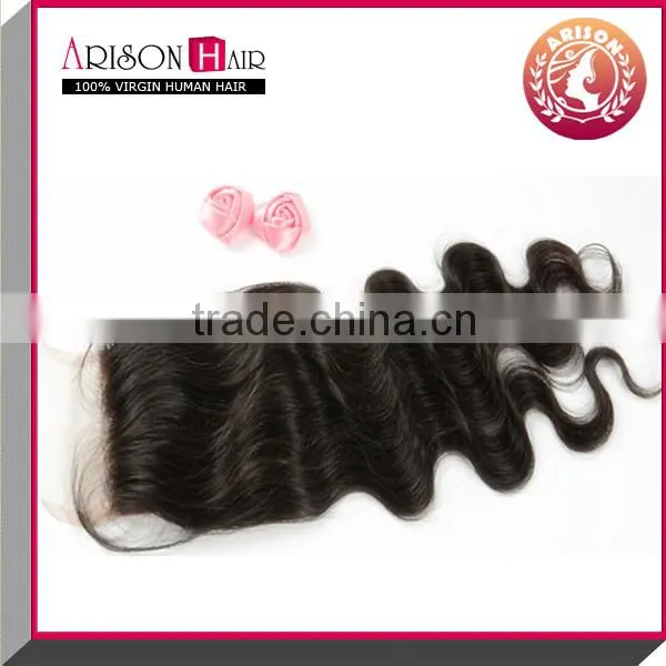 top quality virgin human lace closure wholesale accept paypal