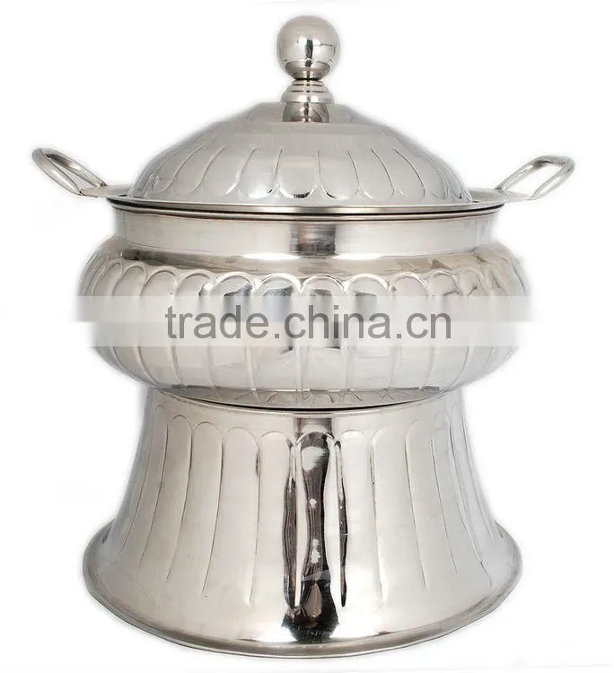Steel Cheffing Dish, Wedding & Party utensils, food serving dish, hot keeping dish, Catering item, Hotel & Restaurant utensils