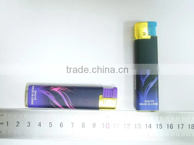 Customer's logo picture windproof cigarette lighter electric lighter with paper
