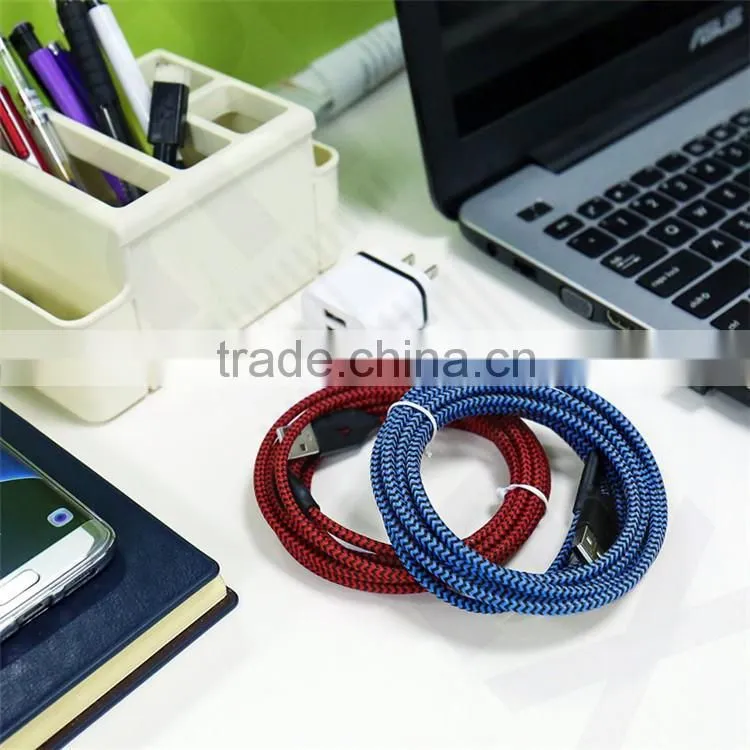 Sturdy Nylon Braided Micro USB Charging Data Cable