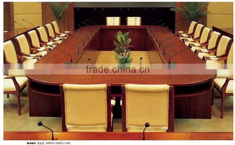 16 person solid wooden veneer conference table with painting finish