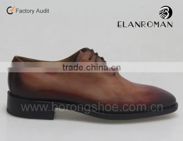 Classic high quality goodyear calf leather Oxford brown men dress shoes