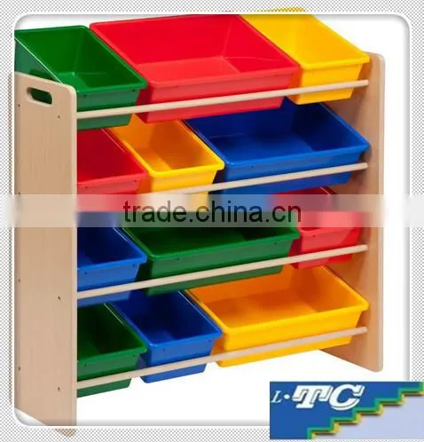Kids Natural and Primary Toy Organizer and Storage Bins
