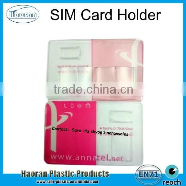 Plastic nano sim card holder wallet