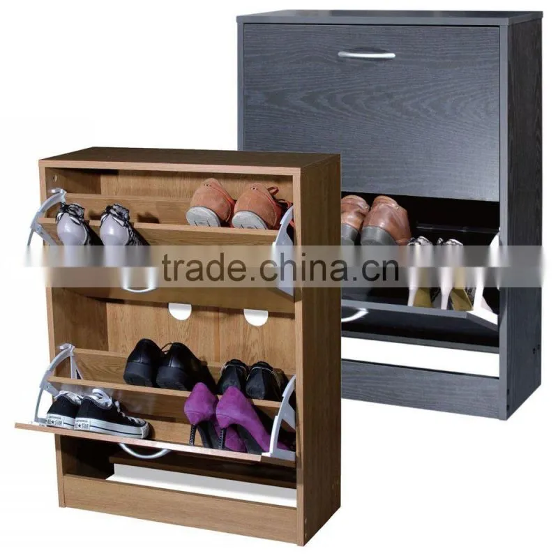 Corner Space saving modern tall high gloss shoe cabinet