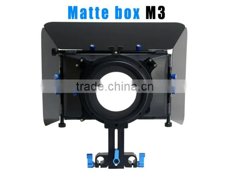 Matte box M3 for 15MM rail rod support follow focus 550D 60D 600D 5D2 dslr camera