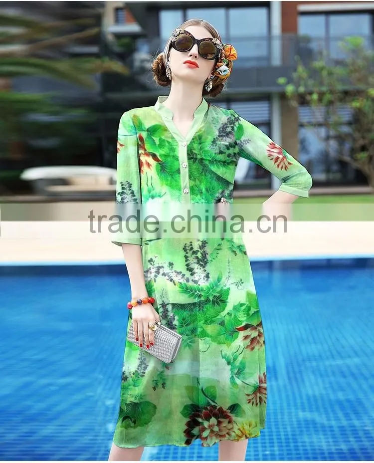 print chiffon silk fabric