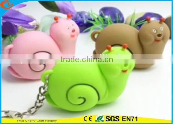 High Quality Promotional Cute Assorted Sound Activated LED Animal Keychain