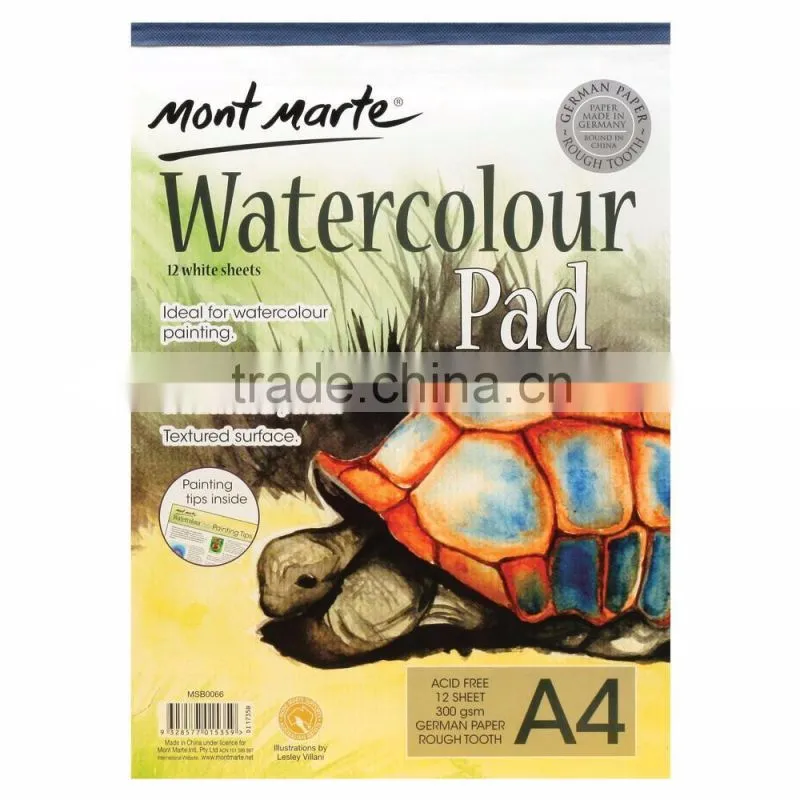 Mont Marte Watercolour Pad German Paper A4 300gsm 12 sheet