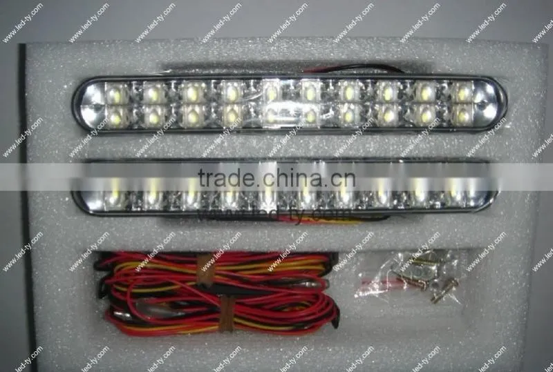 LED Daytime Running Light DRL Daylight Kit + Amber Turn Signal Universal
