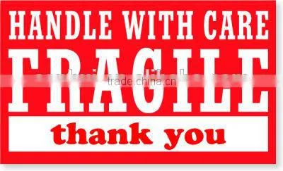 2015 new fashion high quality ptinted sticker fragile label