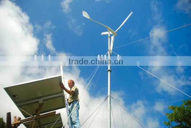 HENRYD! IEC/CE approved horizontal 2000w wind turbine generator 24V 48V Off grid system, easy installation, low rpm 350rpm