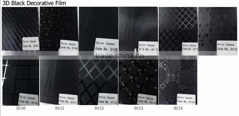 Factory wholesale Black car 3d film, car wrap film