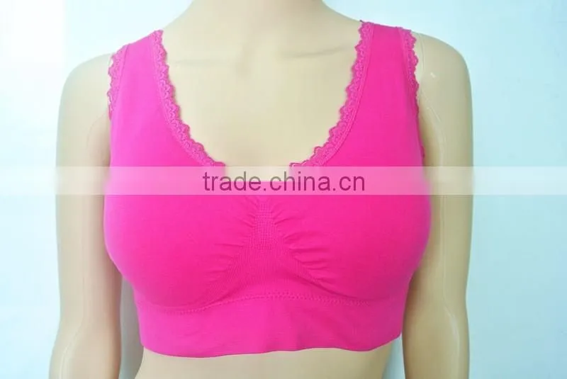 2016 Shantou Sport Bras Seamless Cheap Padded Yoga Bra Tops