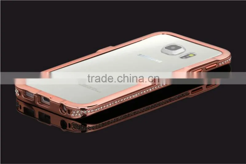 Diamond Mobile Phone Metal Cases for Samsung S6 Edge