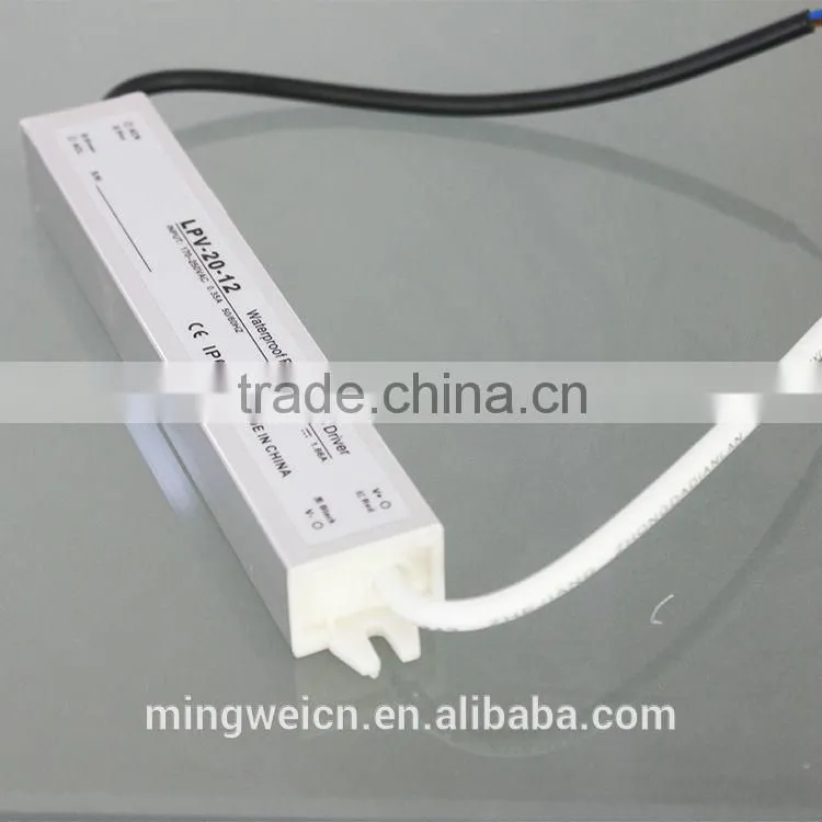 Factory direct sale good price high quality waterproof led power supply ac dc 20w 12v LPV-20-12