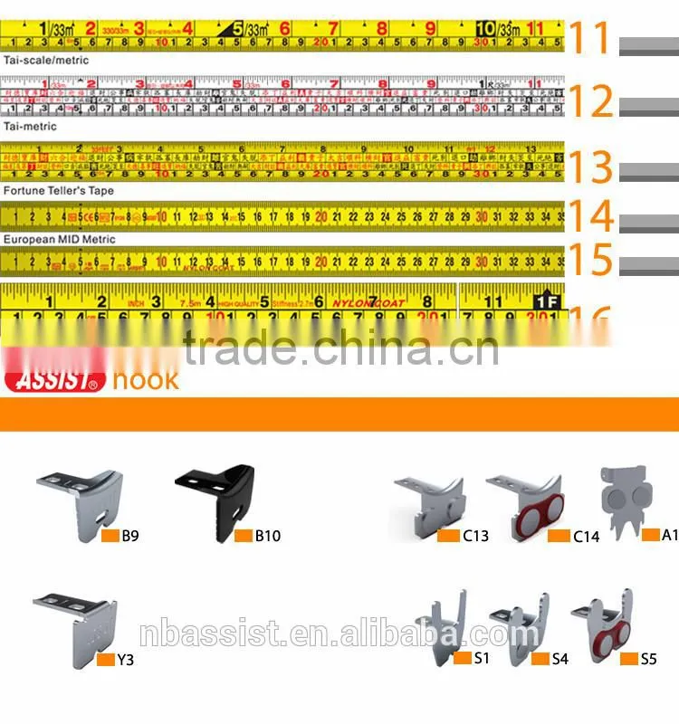 ASSIST novelty tape measure nylon wrap durable 3m steel tape measure material
