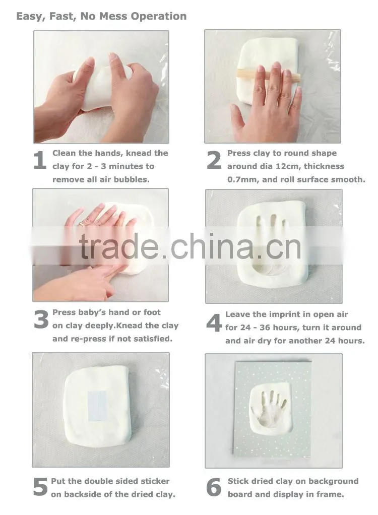 Wholesale personalised baby gifts baby foot casting kit