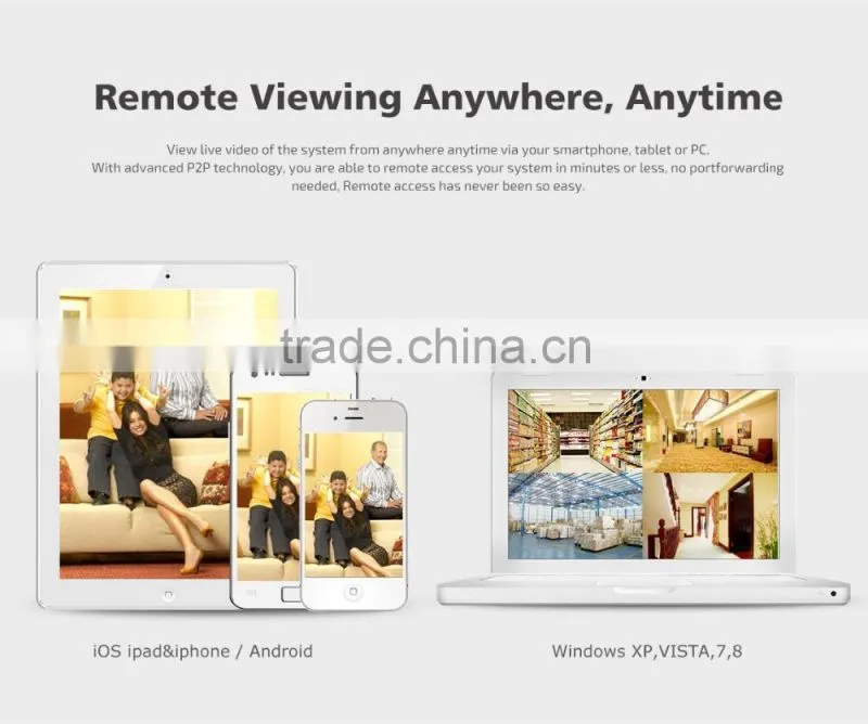 CCTV System 720P DVR 4PCS 1200TVL Weatherproof Outdoor CCTV Camera Home Security System
