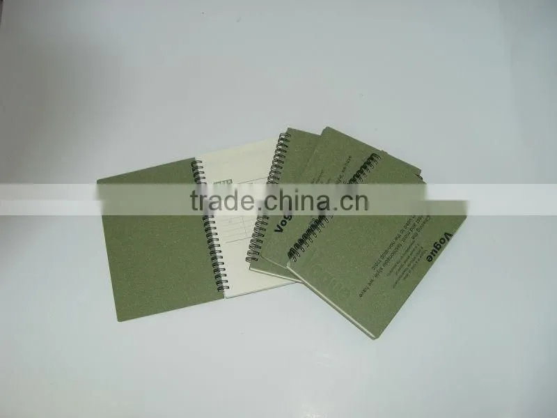 eco-friendly hardcover spiral notebook