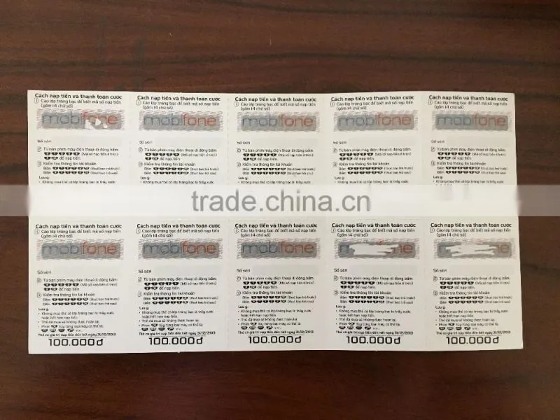 mult-pin paper scratch cards