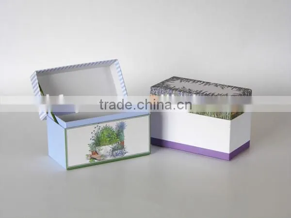 cardboard recipe box storage box with lid