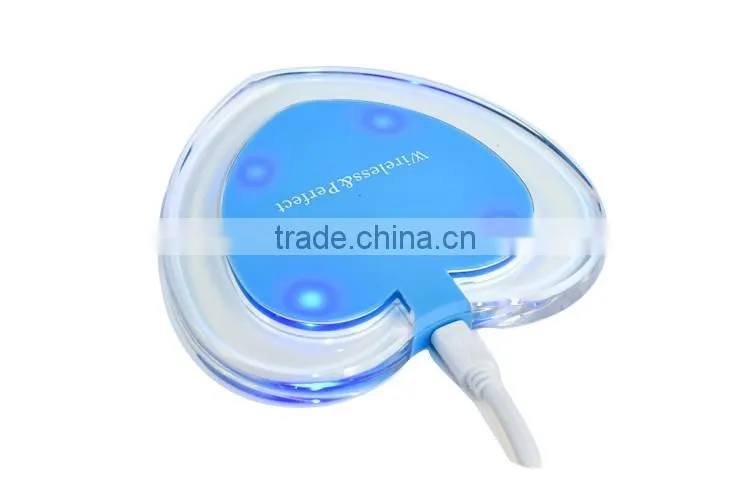 clear love charger qi wireless charger for universal smart phone